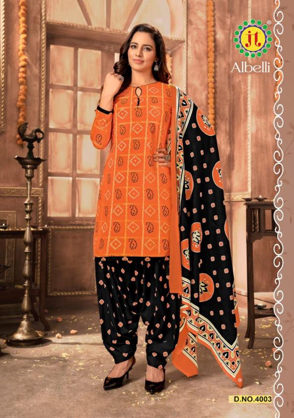 JT Albeli Vol-4 Cotton designer Patiyala Dress Material